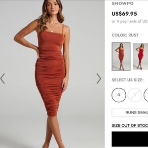 Showpo Copper Bodycon Dress